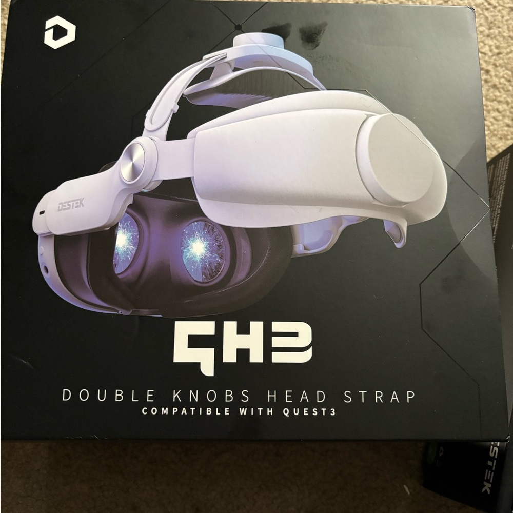 White VR Head Strap for Quest 3 head strap